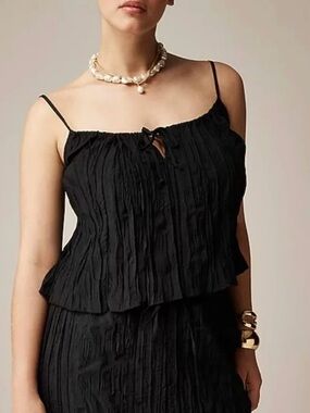 J.Crew Crinkled Tank Top in Black | XL |
NWT